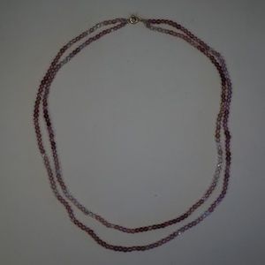 16.5" 3mm Rd Genuine Pink Tourmaline Bead Necklace